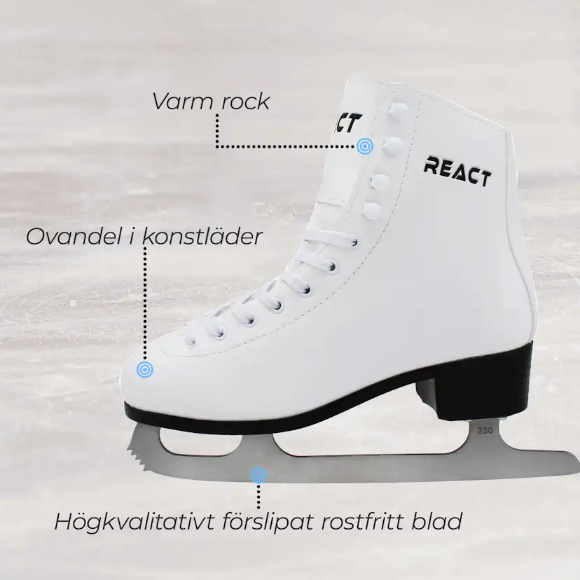 Konståkningsskridskor React Vit