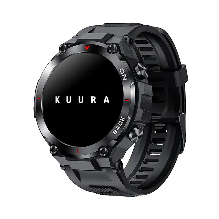 Smartwatch Kuura Sport S5 GPS V3 Svart Löparklocka med Pulsmätare