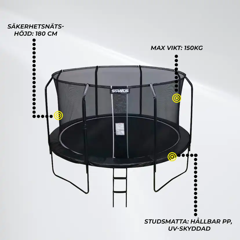 Studsmatta Stratos Premium Black Line 396 cm