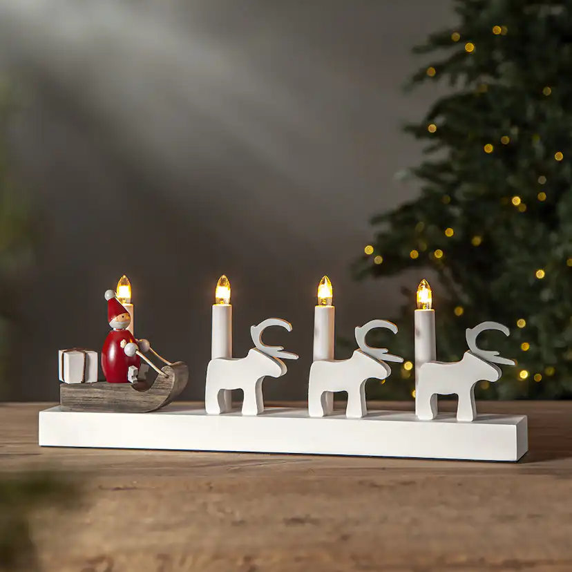 Adventsljusstake Star Trading Rudolf 4st Lampor