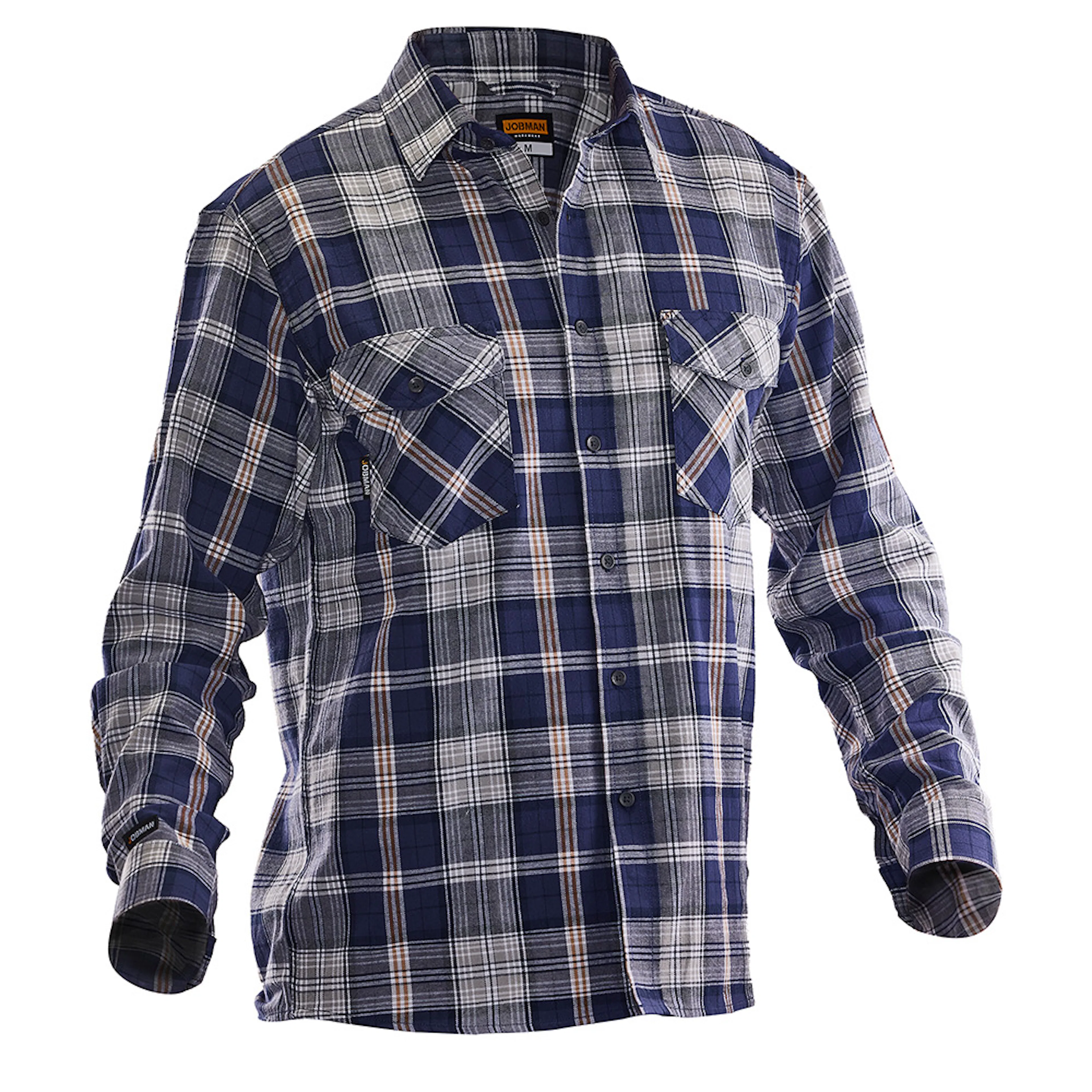 Flanellskjorta Jobman Navy/Grey 5138
