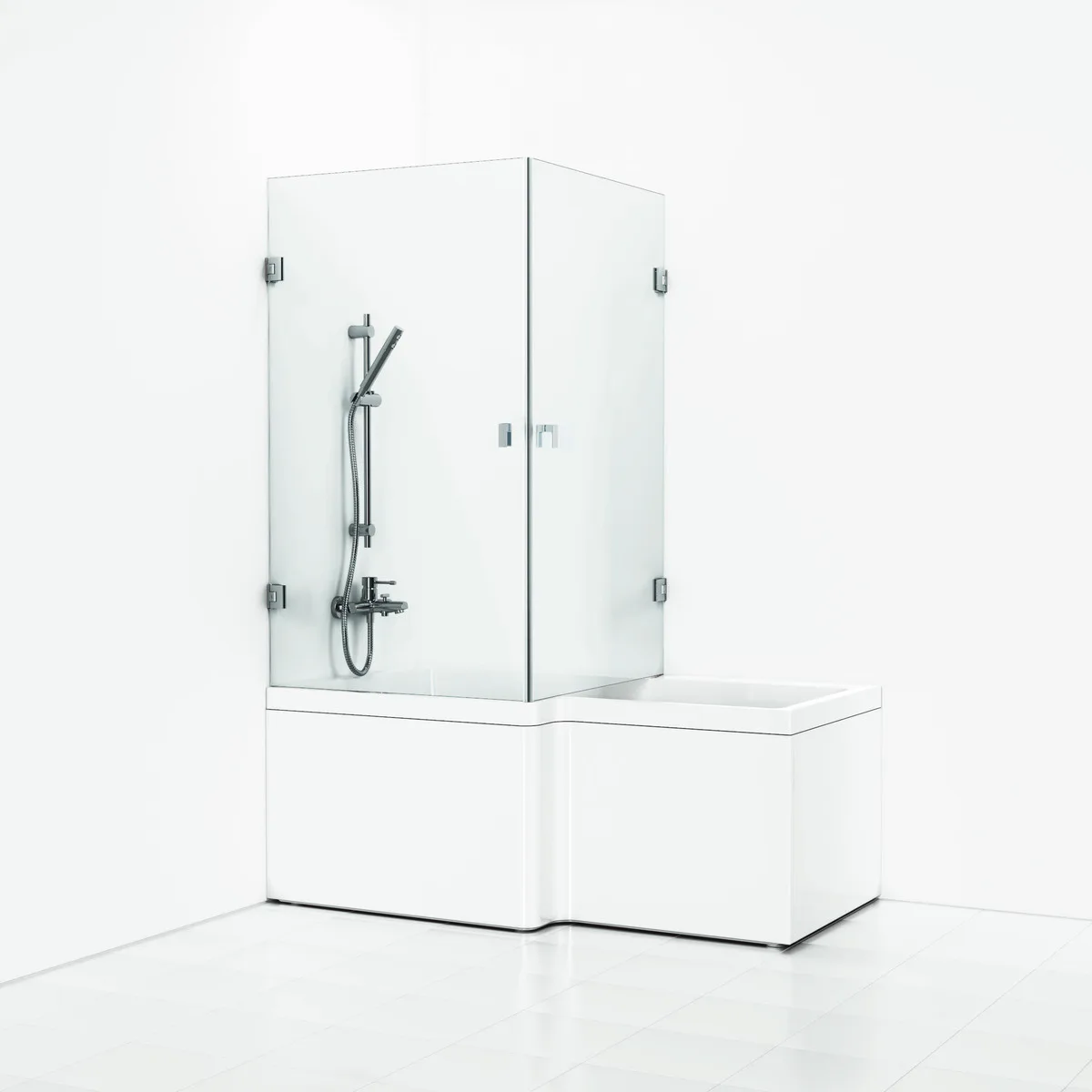 Badkarsvägg Svedbergs 180° Rak Hörn