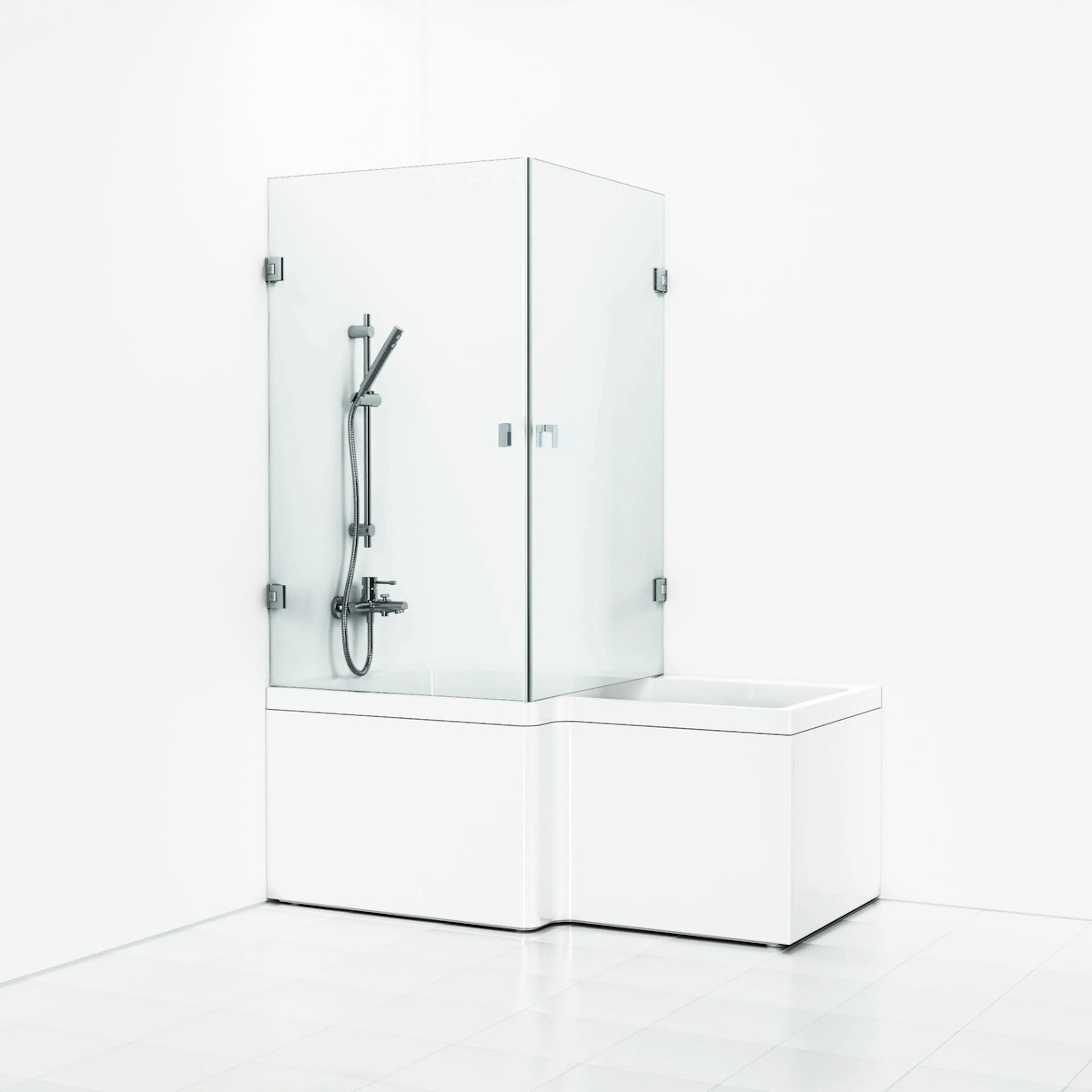 Badkarsvägg Svedbergs 180° Rak Hörn