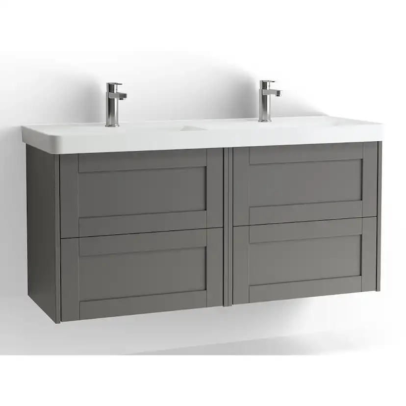 Tvättställsskåp Vedum Mezzo Frame 1200 Dubbel med 4 Lådor