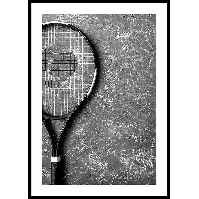 Poster Gallerix Tennis Racket B&W