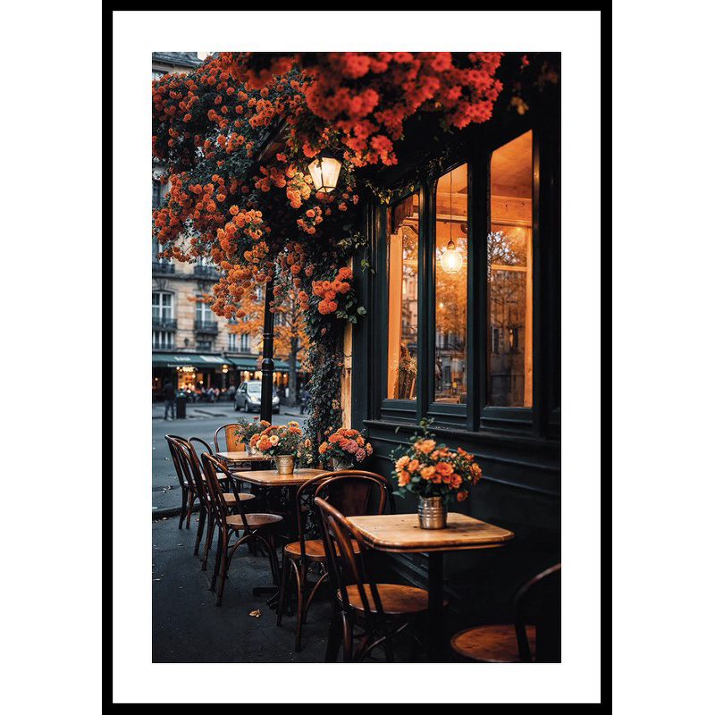 Poster Gallerix Café En Fleurs Paris