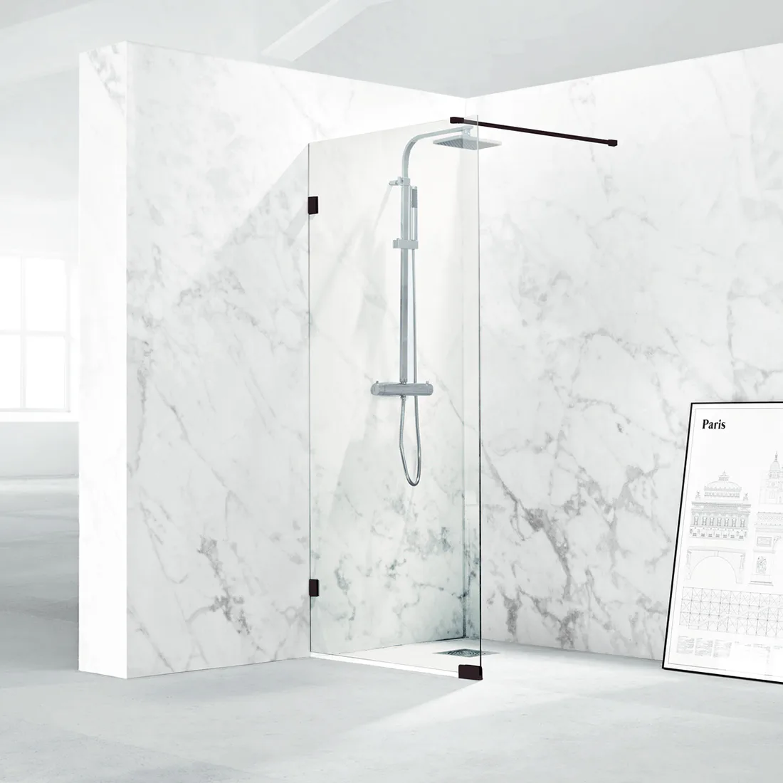 Skärmvägg Svedbergs 180° Rak