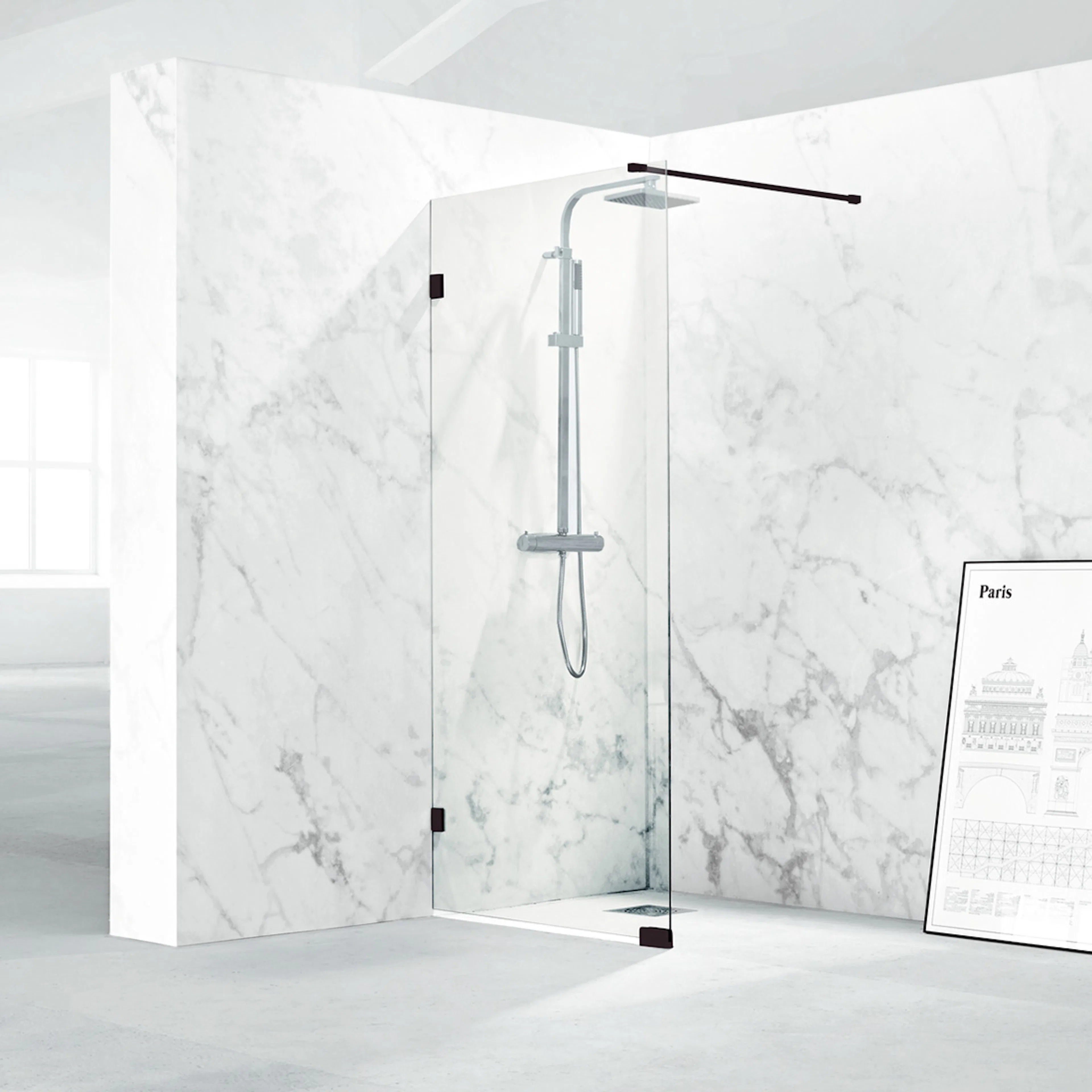 Skärmvägg Svedbergs 180° Rak