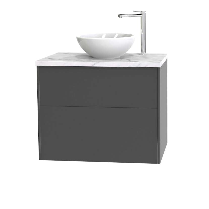 Tvättställsskåp Miller Badrum Brooklyn 80 med Lådor för Bänkskiva