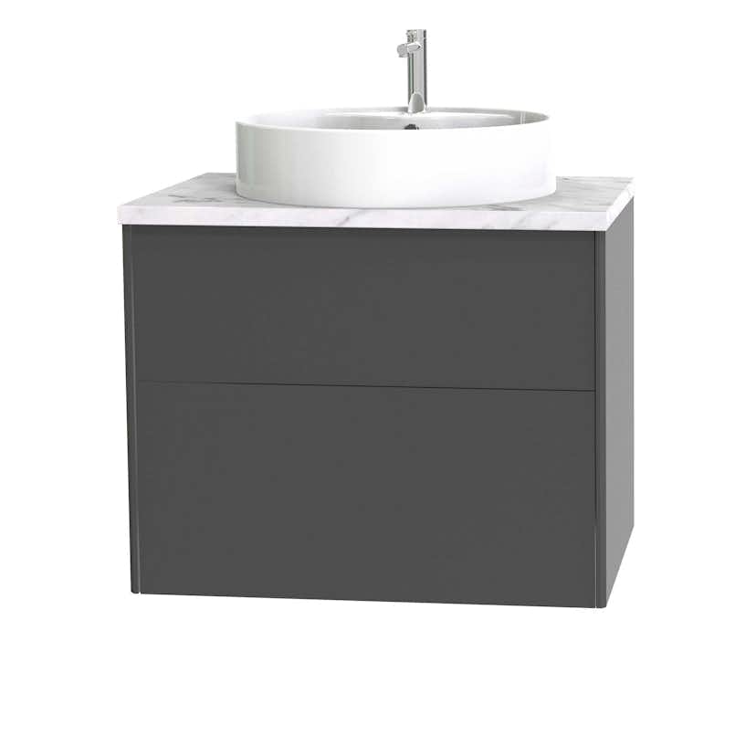 Tvättställsskåp Miller Badrum Brooklyn 80 med Lådor för Bänkskiva