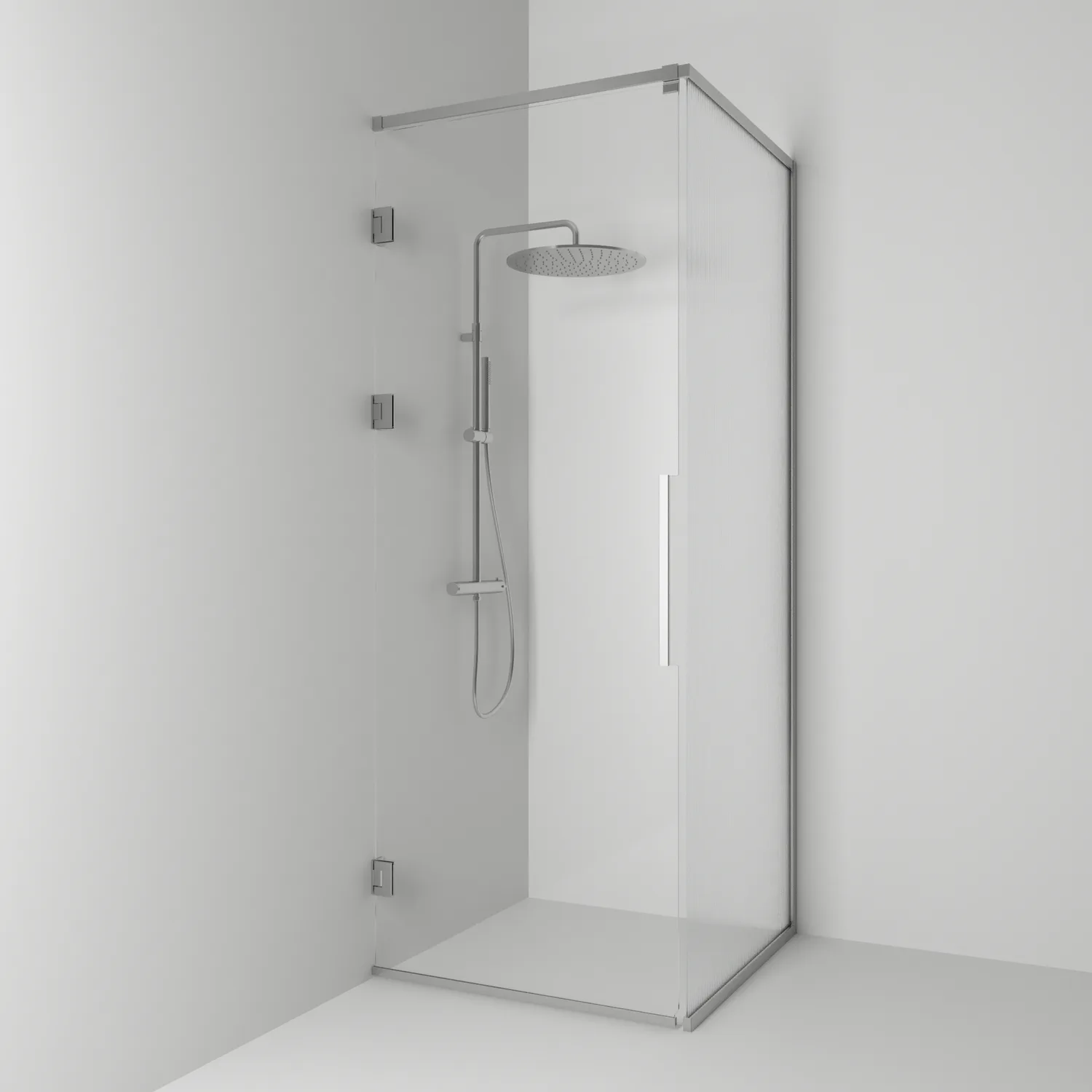 Duschhörn Svedbergs Langfoss Kombi 230 med Linjeglas