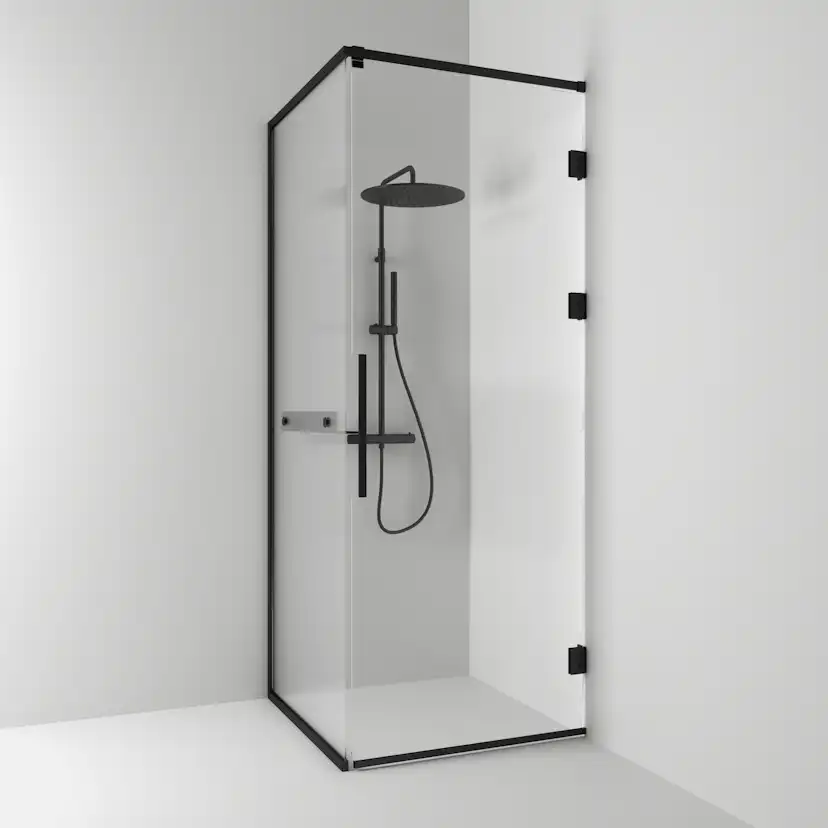 Duschhörn Svedbergs Langfoss Kombi 230 med Linjeglas och Hylla