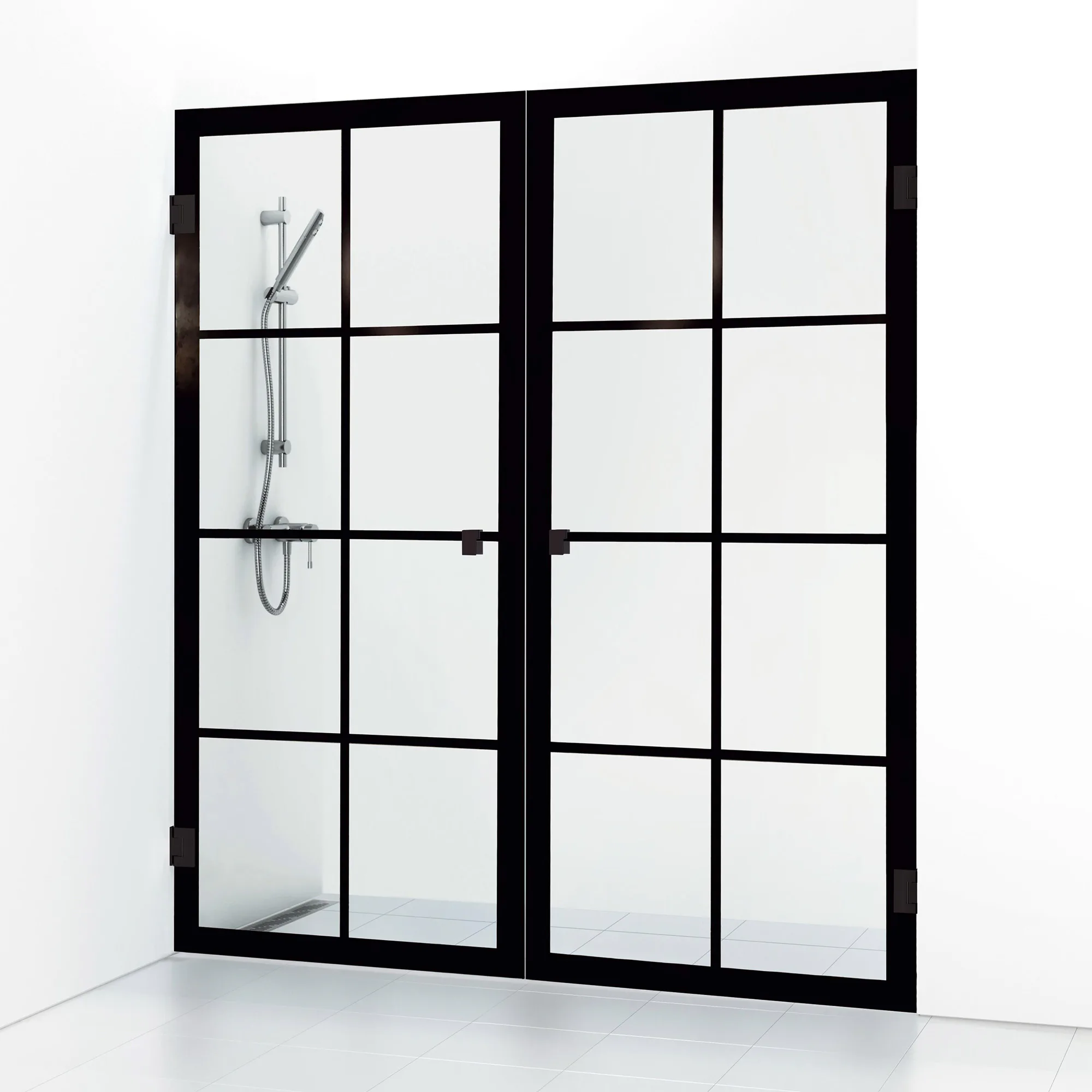 Duschdörr Svedbergs 180° Rista Rak Dubbel