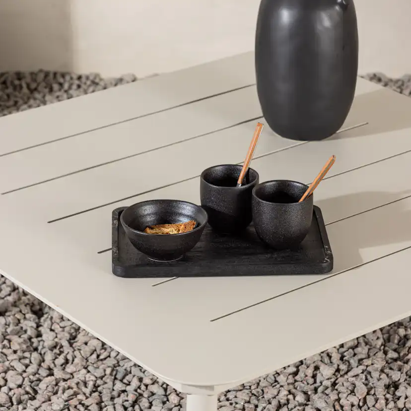 Soffbord Venture Home Lina Beige Utomhusbord Aluminium 90x90cm