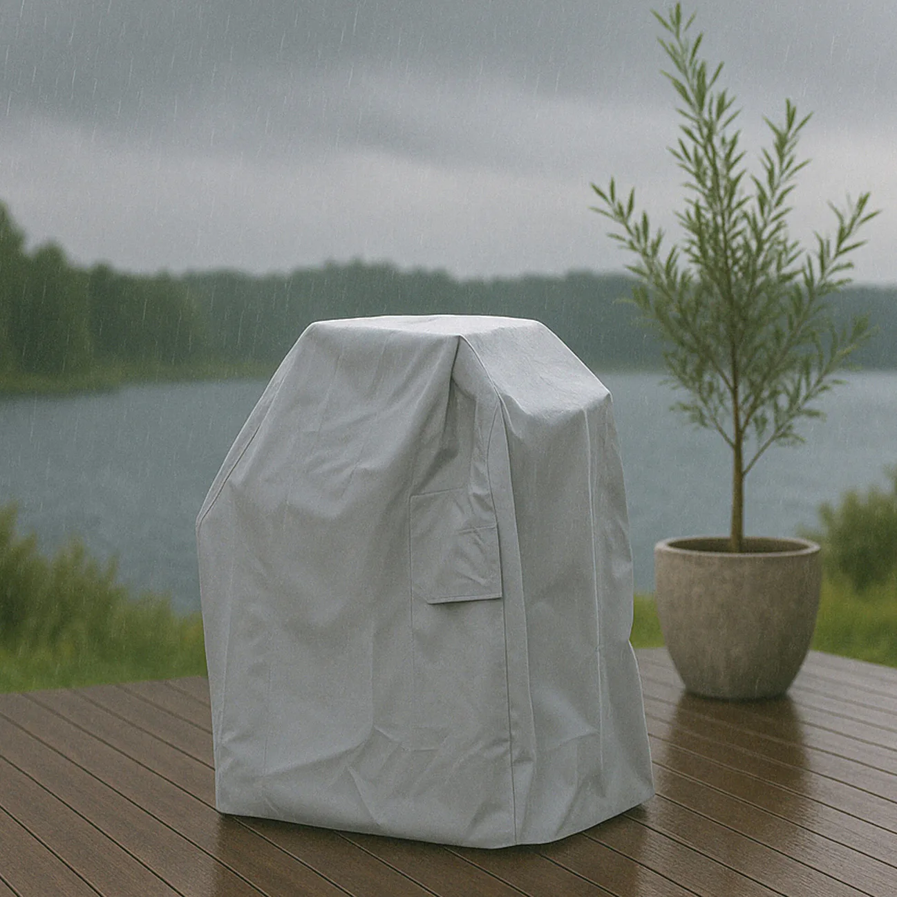 Möbelskydd Venture Home Klas Överdrag till Utemöbler Grå 115x90x63 cm