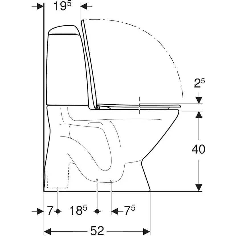 Toalettstol Ifö Silia med Mjuksits