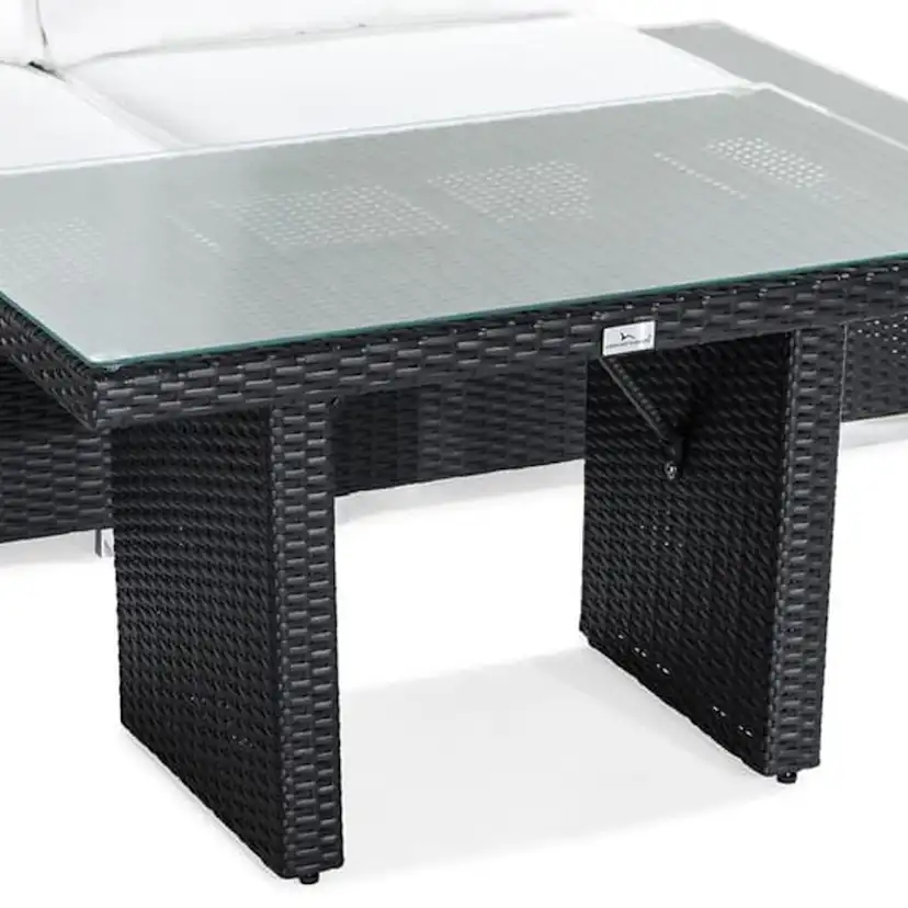 Loungegrupp Comfort Garden Bahamas 2-sits med Avslut och Utebord Utomhus