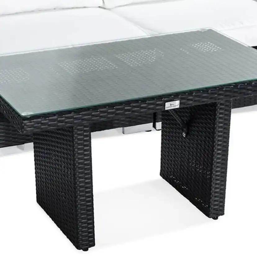 Loungegrupp Comfort Garden Bahamas 3-sits med Avslut och Utebord Utomhus