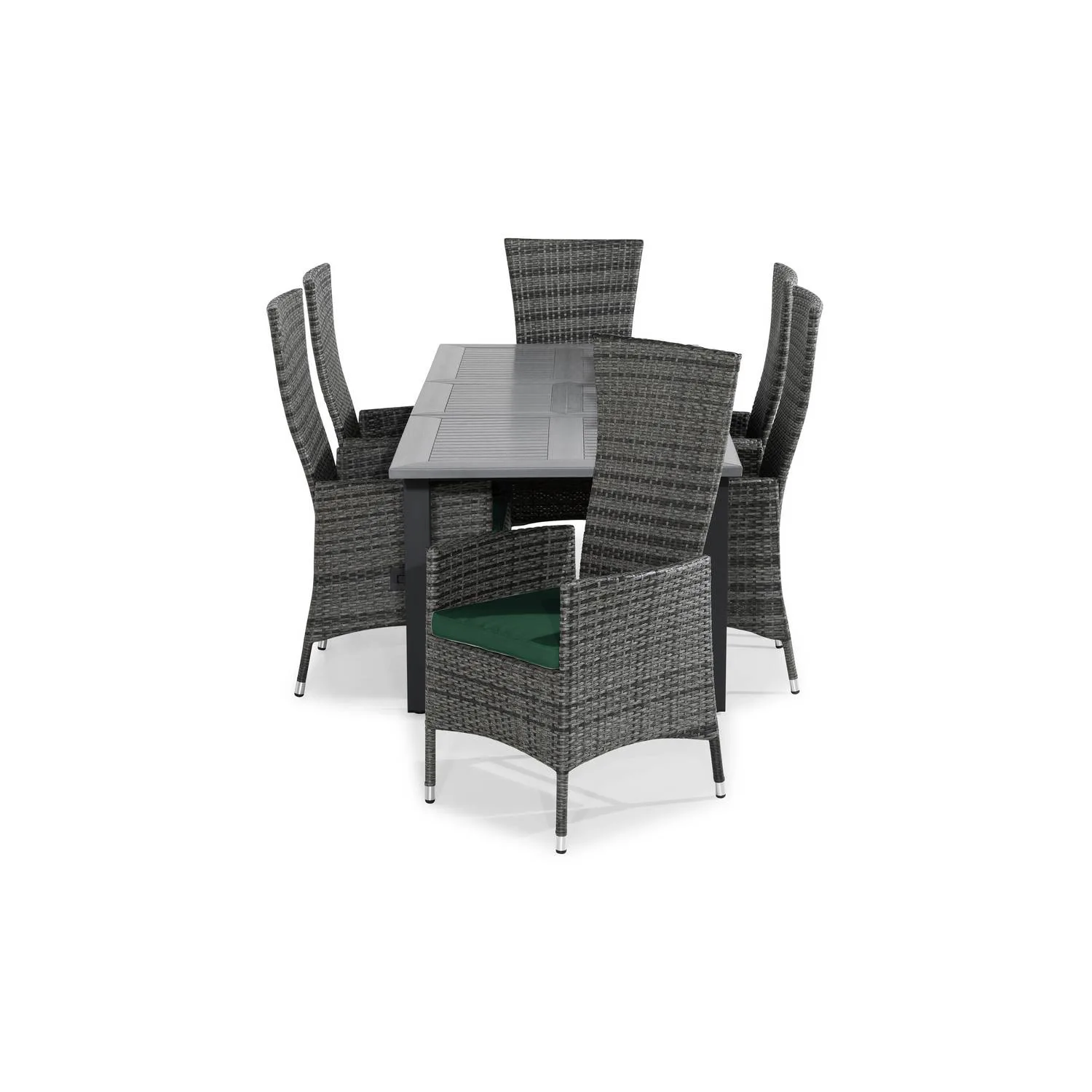 Matgrupp Comfort Garden Monaco Matgrupp Utomhus 152-210x90 med 6 Jenny Fåtölj Ställbar m Dyna