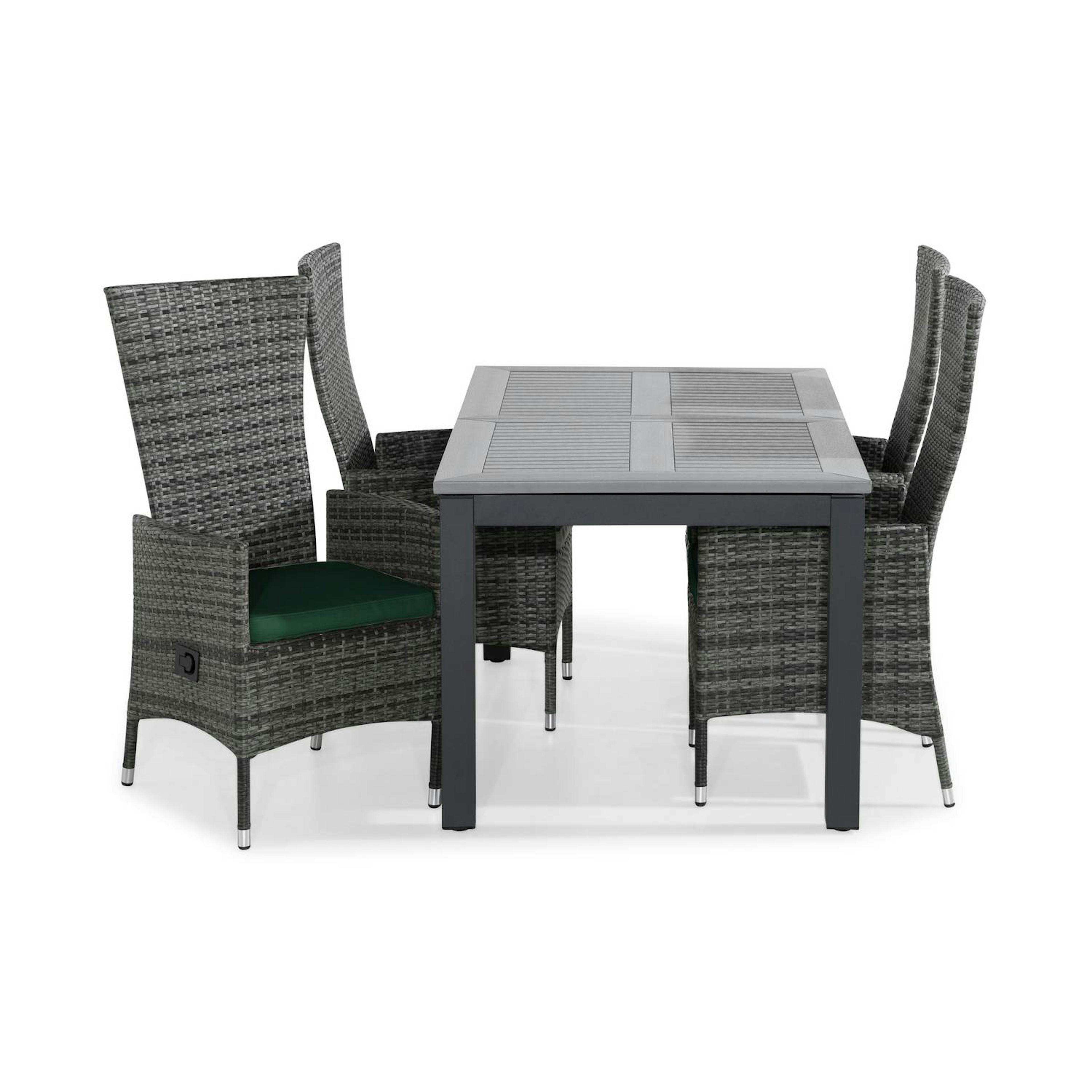 Matgrupp Comfort Garden Monaco Matgrupp Utomhus 152-210x90 med 4 Jenny Fåtölj Ställbar m Dyna