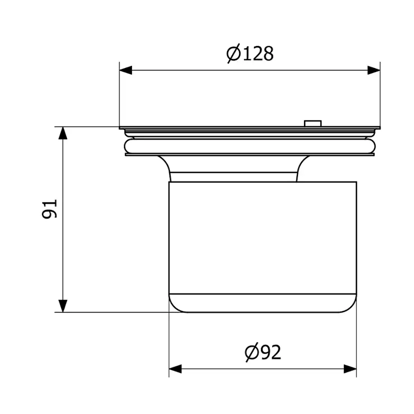 Golvbrunnsvattenlås Purus Stål-Ran