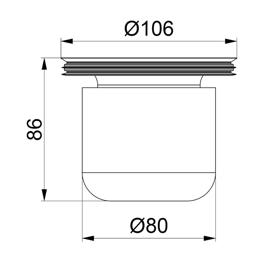 Golvbrunnsvattenlås Purus 110