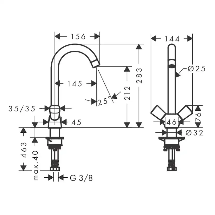 Köksblandare Hansgrohe Logis M31 2-grepps