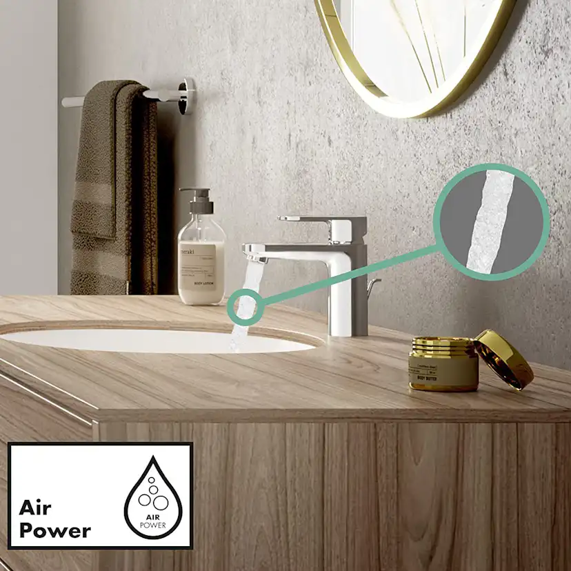 Tvättställsblandare Hansgrohe Vernis Blend 100 med Lyftventil