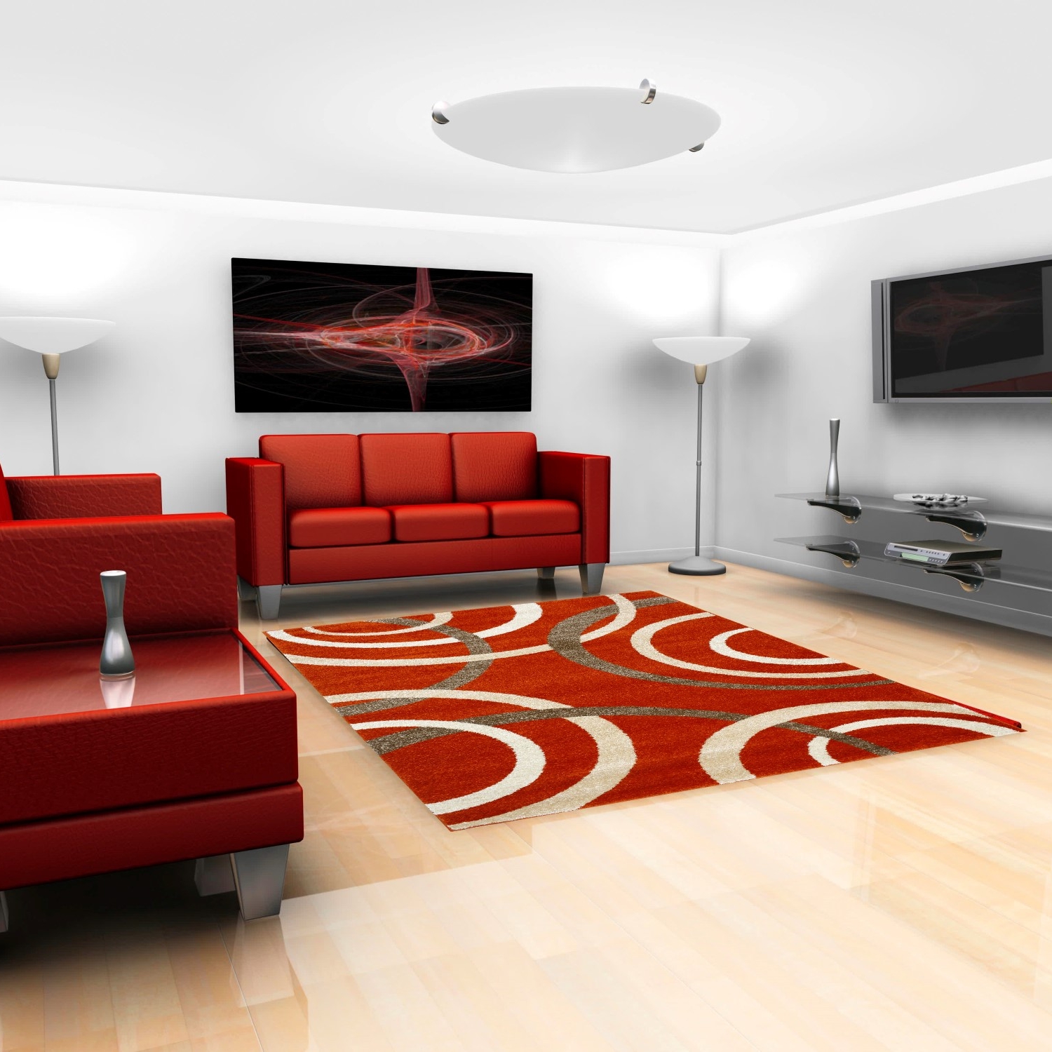 Wiltonmatta D-sign Prato Mörkorange/Beige