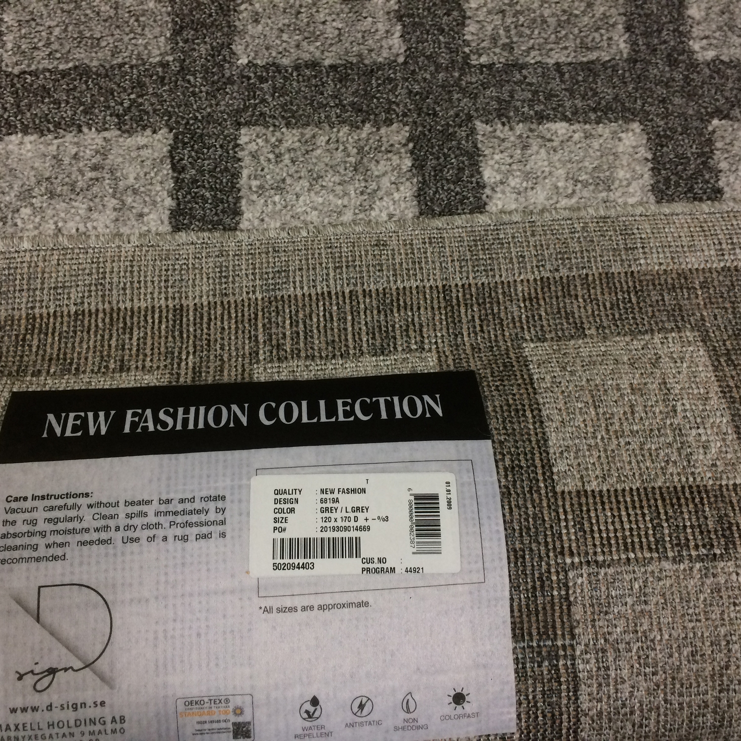 Wiltonmatta D-sign Udine Grå/Ljusgrå