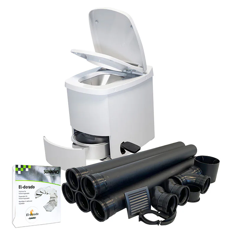 Förbränningstoalett Sunwind El-dorado Plus inkl Ventilationspaket