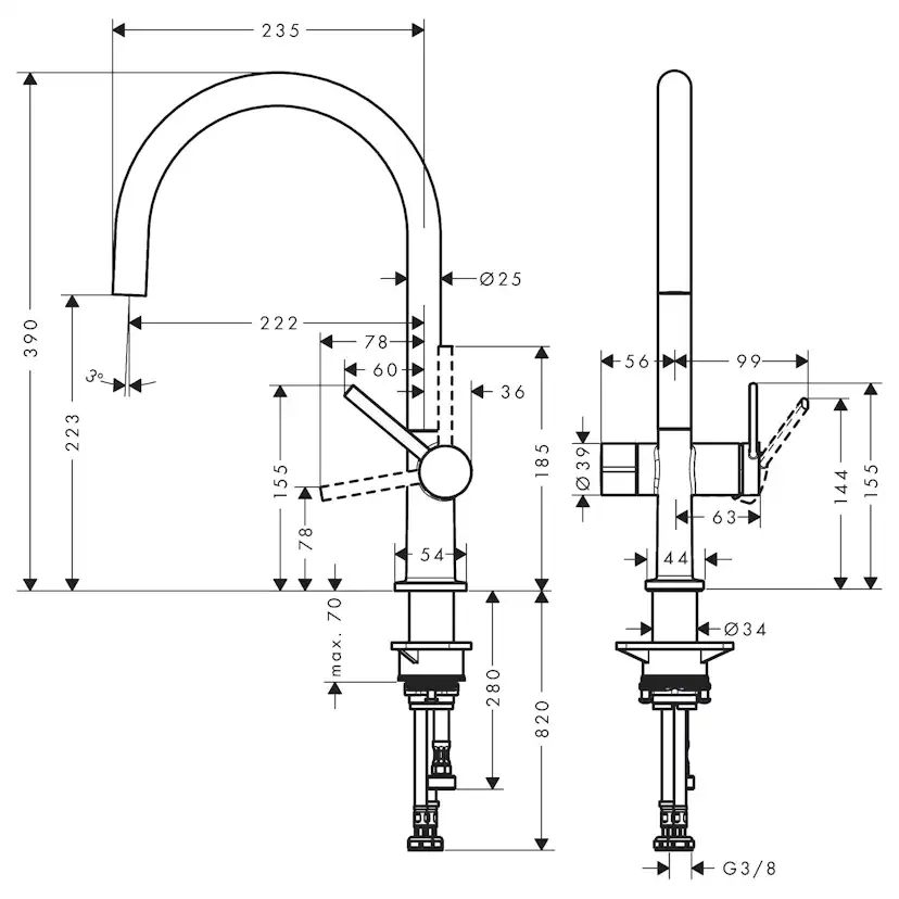 Köksblandare Hansgrohe Talis M54
