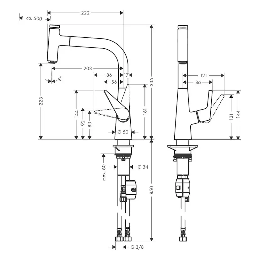 Köksblandare Hansgrohe Talis Select S 220 med Utdragbar Pip