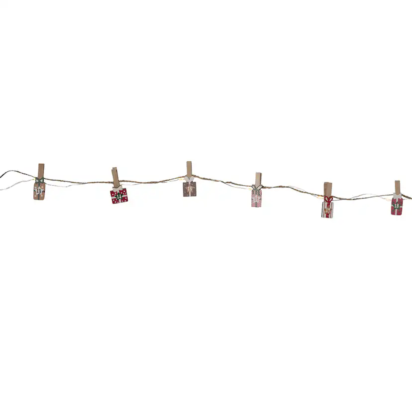 Ljusslinga Star Trading Clippy Advent LED Batteridriven