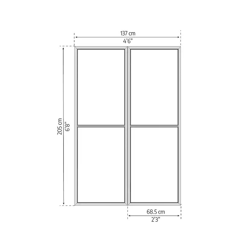 Skärmdörr Canopia by Palram för SanRemo / Ledro / Garda