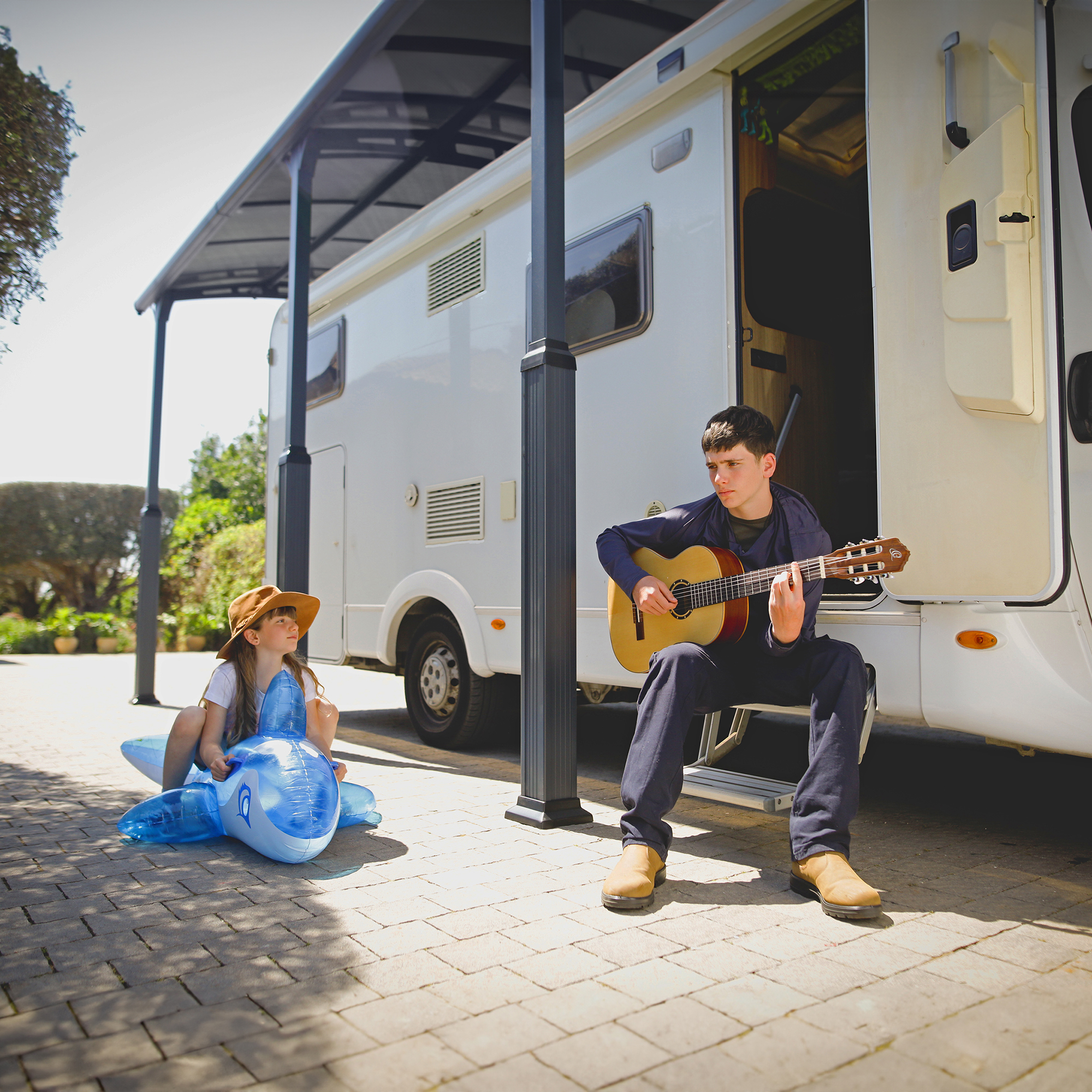 Carport Canopia by Palram Alpine I Metall För Husbil 3,6x13 m
