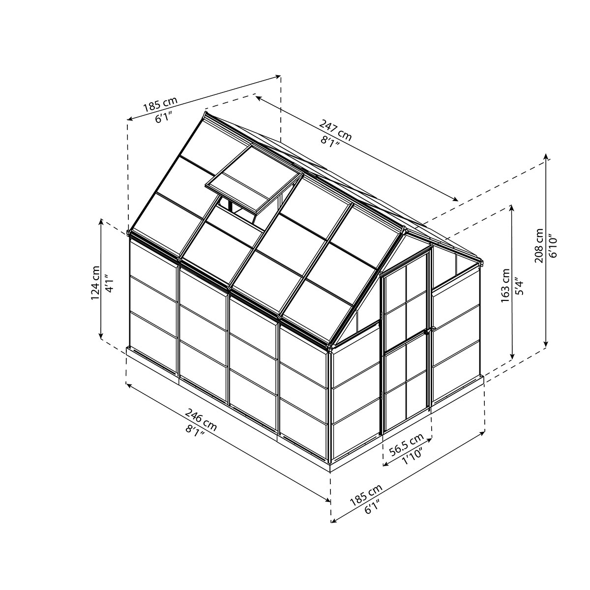 Växthus Canopia by Palram Harmony  4,6 m²