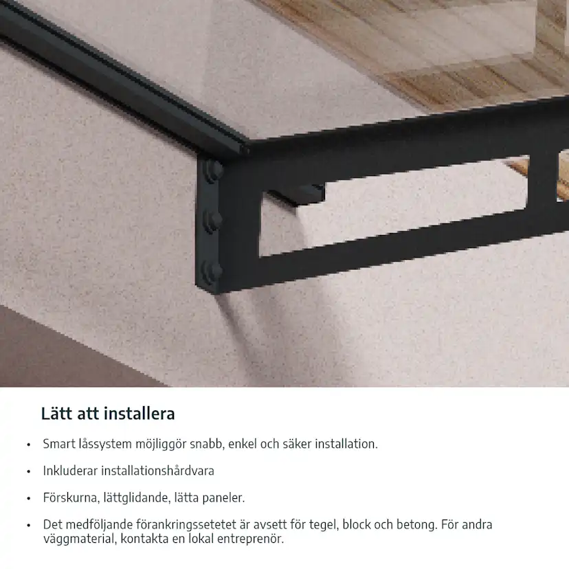 Entrétak Canopia by Palram Taurus Klar Silver 0,9 X 1,5 m