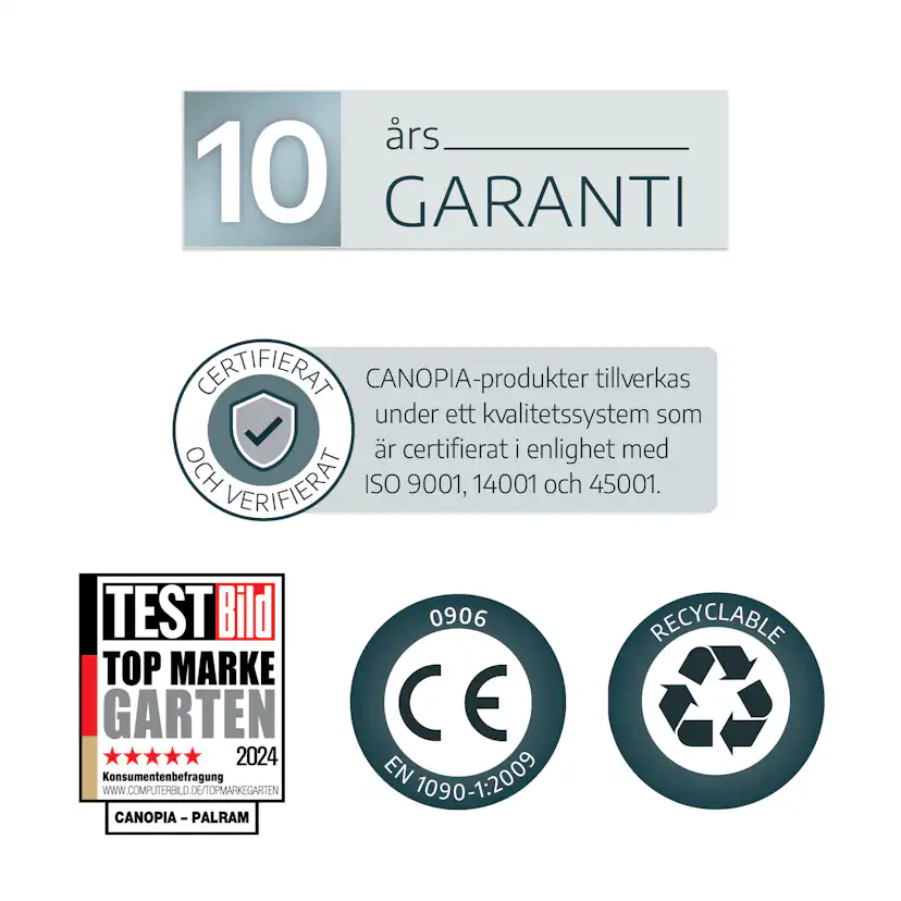 Canopia Aria Polykarbonat Växthus Svart