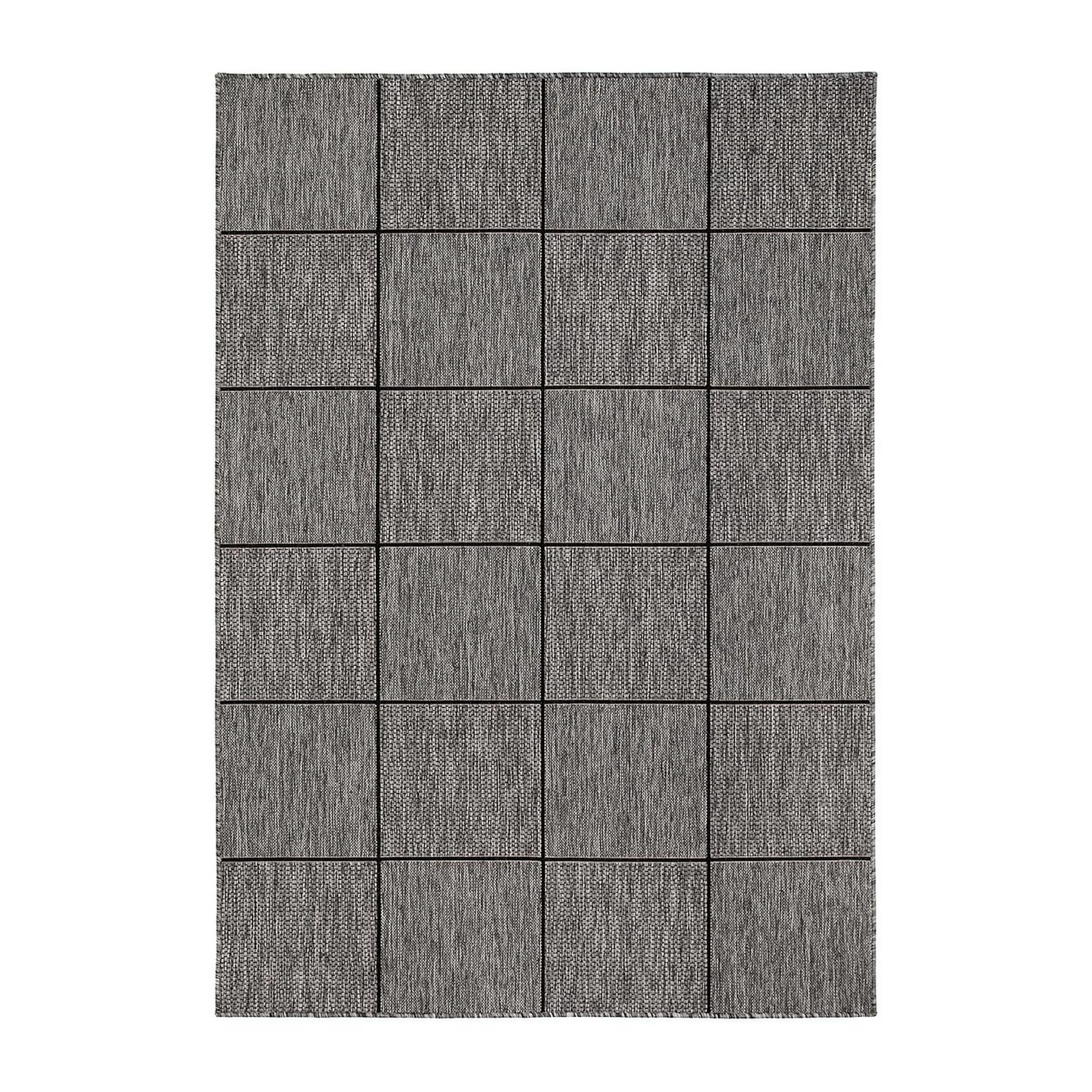 Flatvävd Matta KM Carpets Madrid Square Grå/Svart