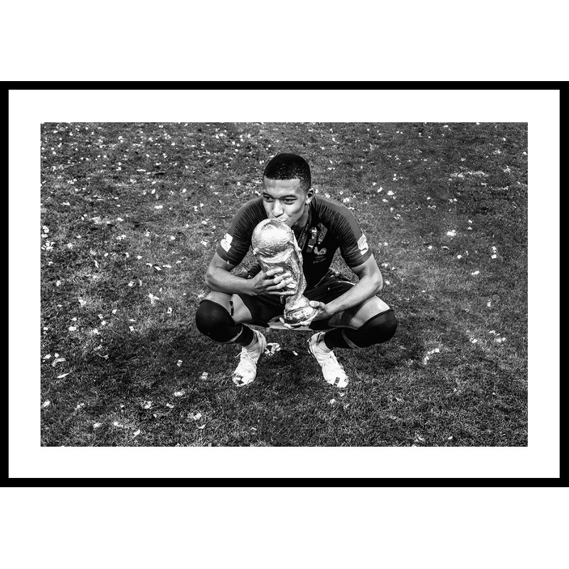 Poster Gallerix Kylian Mbappé World Cup 2018 B&W