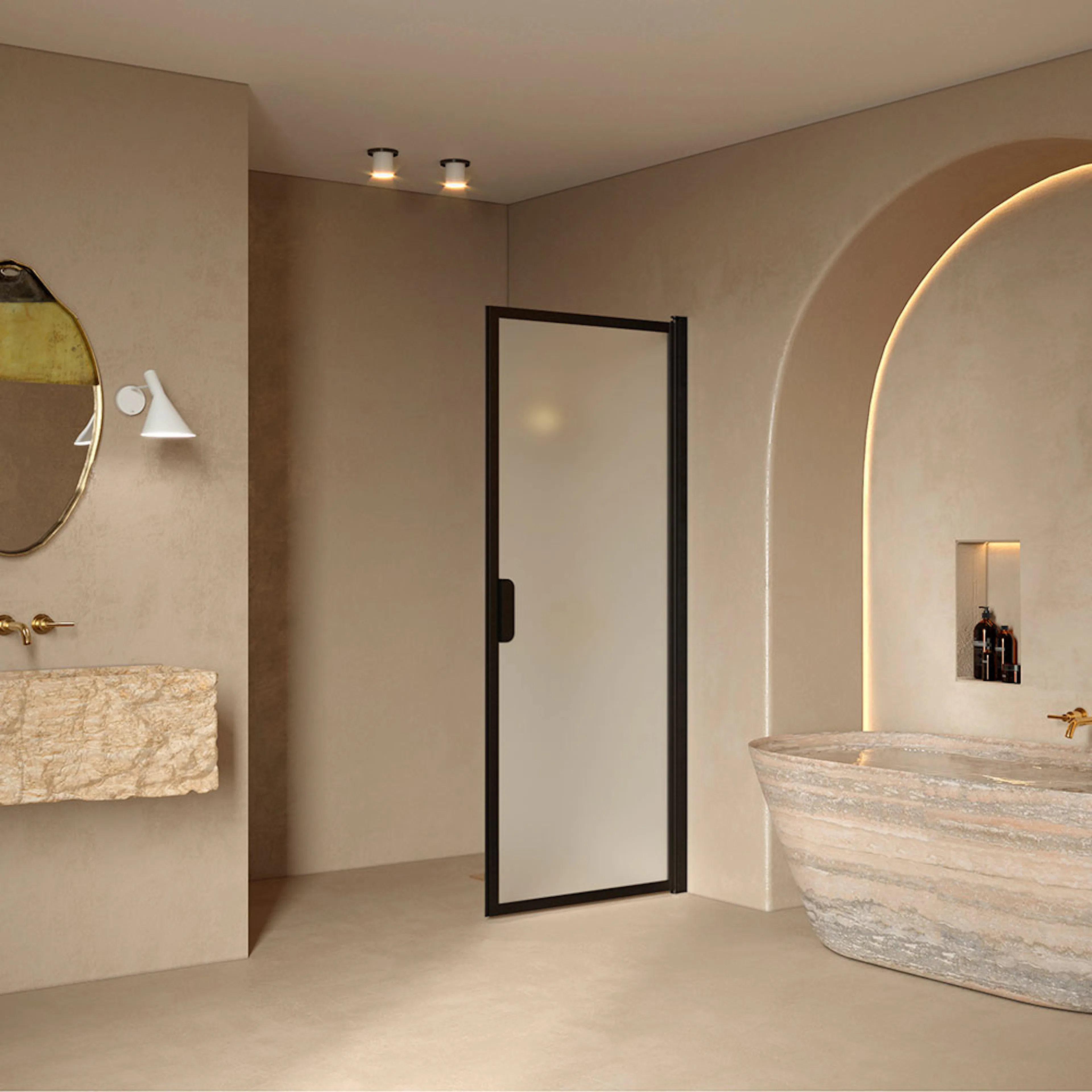 Duschdörr Hietakari Bläk 732 New York Vändbar