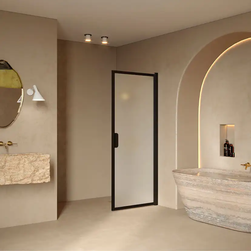 Duschdörr Hietakari Bläk 732 New York Vändbar