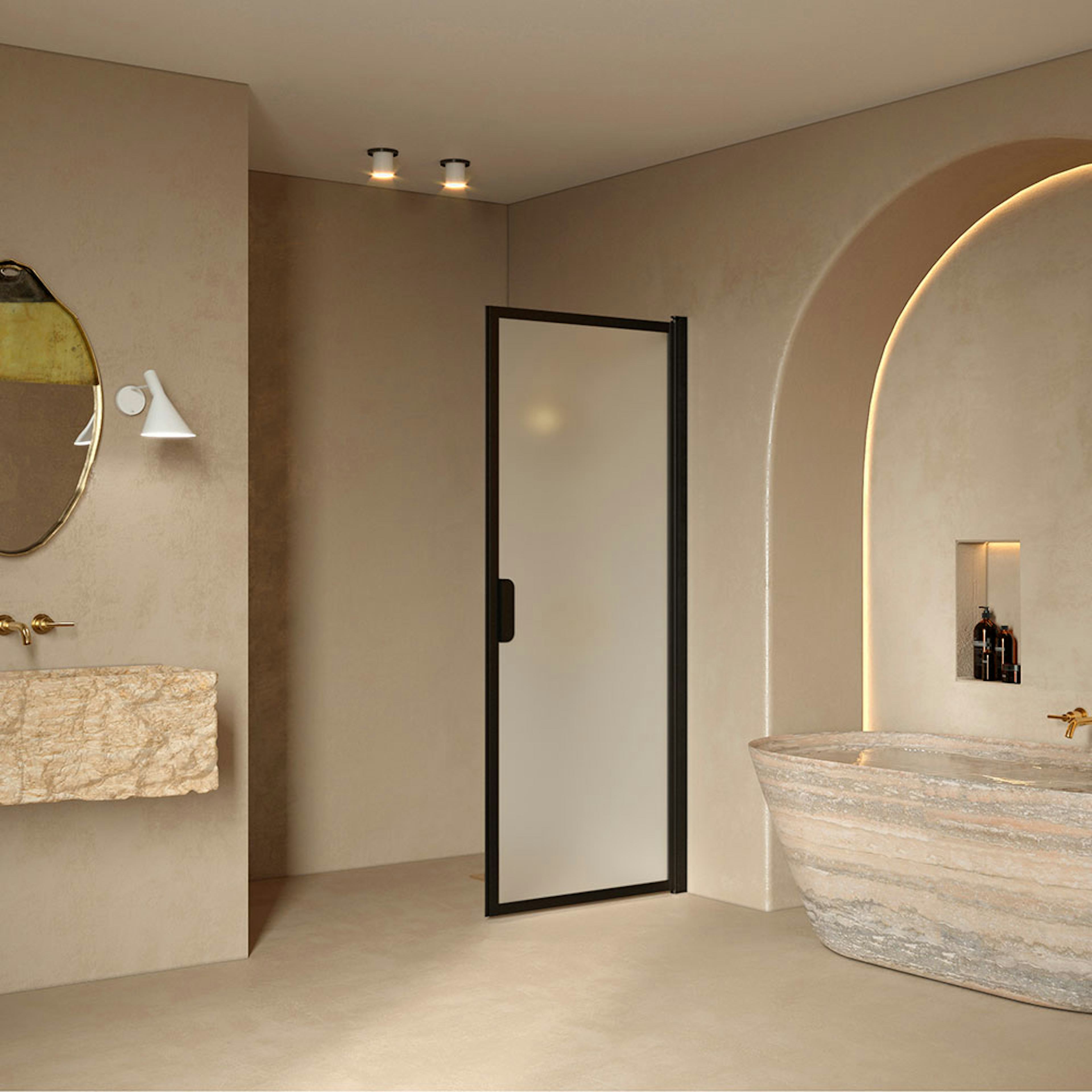 Duschdörr Hietakari Bläk 732 New York Vändbar