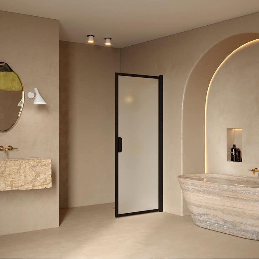 Duschdörr Hietakari Bläk 732 New York Vändbar