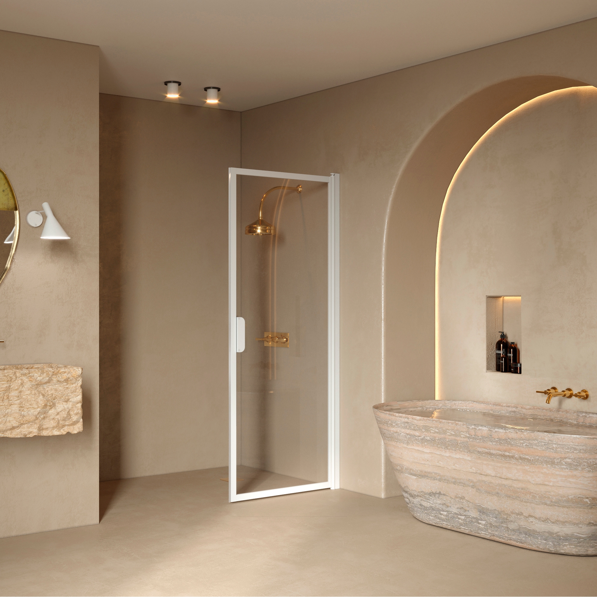 Duschdörr Hietakari Bläk 732 New York Vändbar