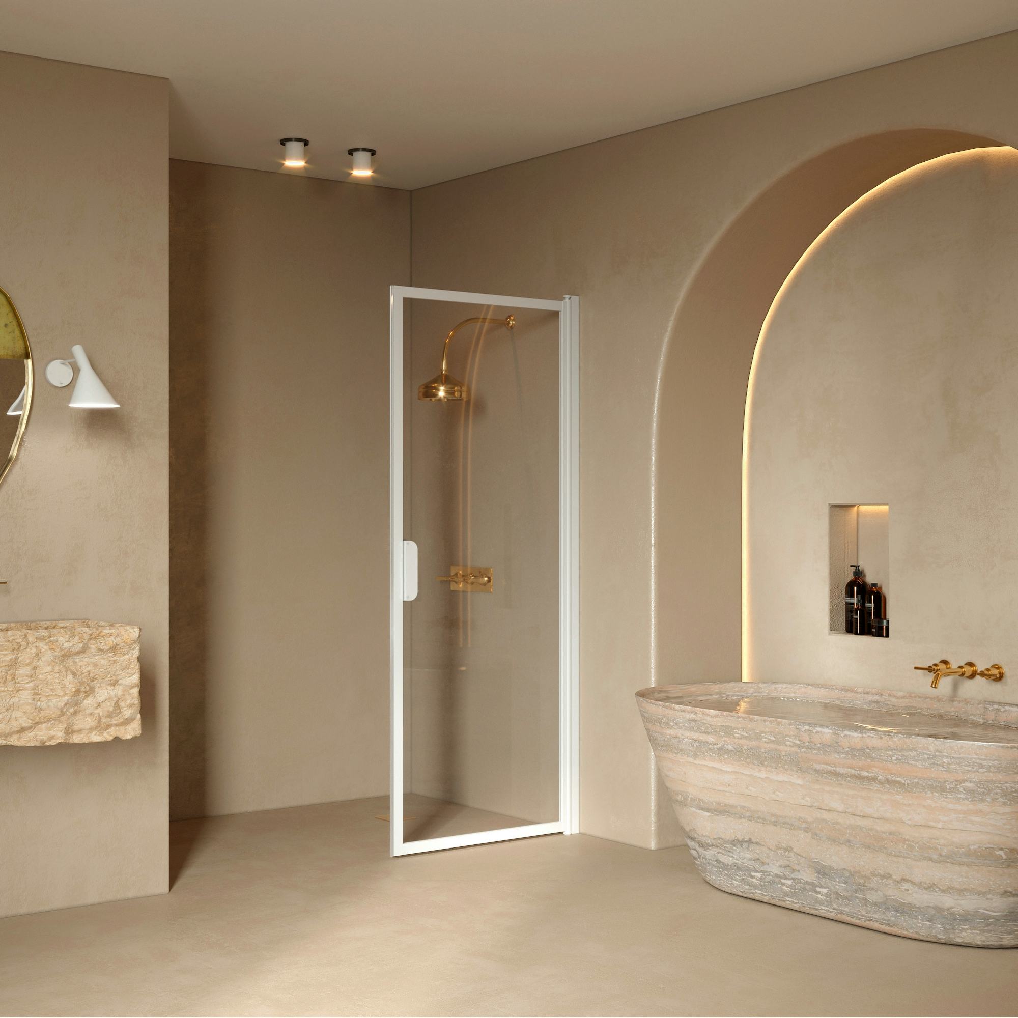 Duschdörr Hietakari Bläk 732 New York Vändbar