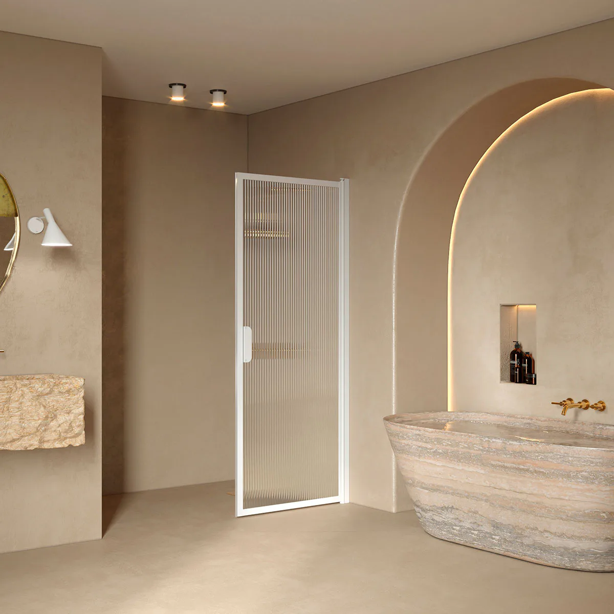 Duschdörr Hietakari Bläk 732 New York Vändbar