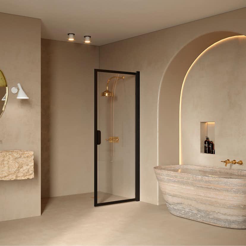 Duschdörr Hietakari Bläk 732 New York Vändbar