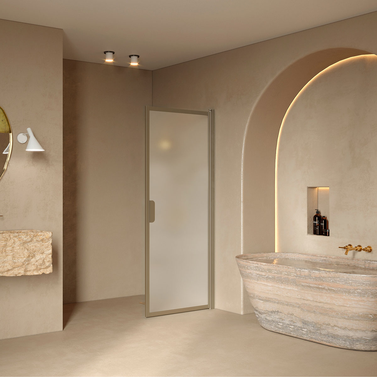 Duschdörr Hietakari Bläk 732 New York Vändbar